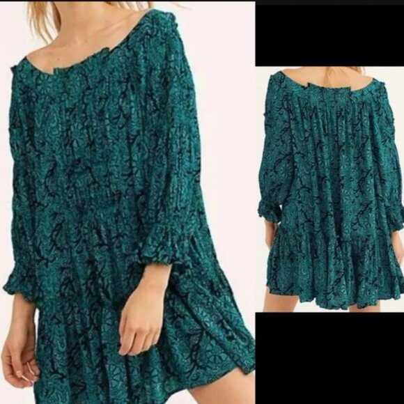 Free People Dresses & Skirts - Free People See Ya There printed tunic dress ~ L ~ rare